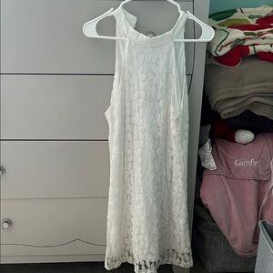 Lulus White Lace Sleeveless Dress